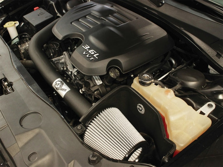 aFe MagnumFORCE Intakes Stage-2 Pro DRY S 11-13 Dodge Challenger/Charger/Chrysler 300 V6 3.6L (blk) - Bull Strap