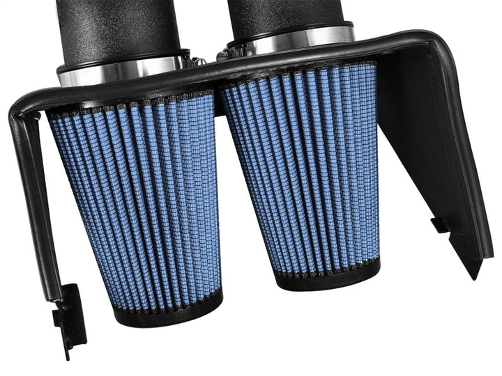 aFe MagnumFORCE Pro 5R Stage-2 XP Intake System 16 Ford F-150 EcoBoost V6-2.7L/3.5L (tt) (Blk) - Bull Strap