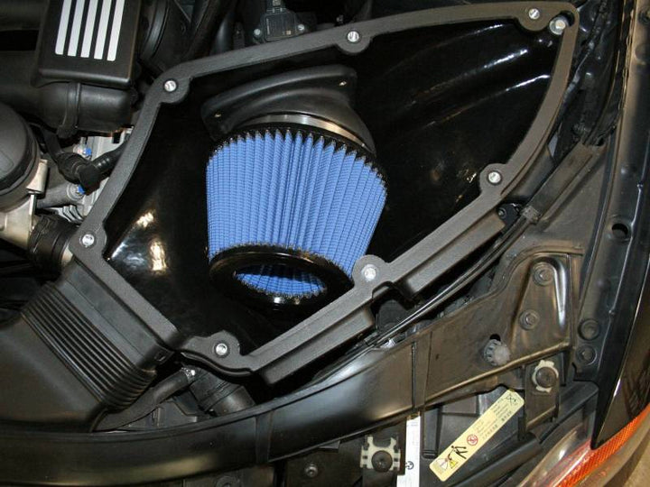 aFe MagnumForce Stage 2 Si Intake System Pro 5 R Black 06-12 BMW 3 Series E9x L6 3.0L Non-Turbo - Bull Strap