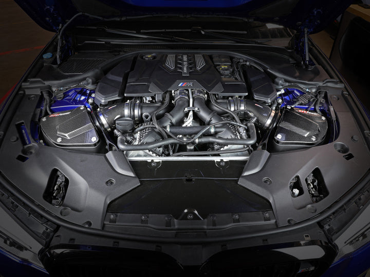 aFe Momentum Black Series Carbon Fiber Pro 5R Air Intake System BMW M5 (F90) 18-19 - Bull Strap