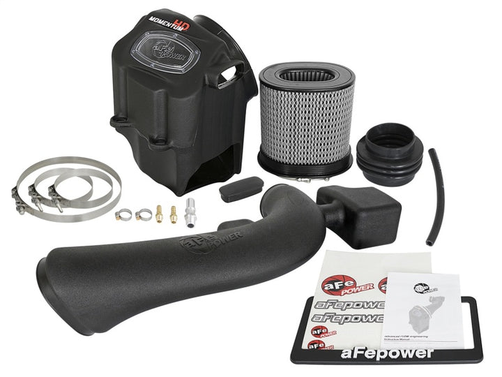 aFe Momentum GT Pro DRY S Cold Air Intake System 2017 Ford Superduty V8-6.2L - Bull Strap