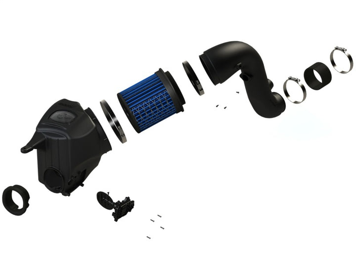 aFe Momentum HD PRO 10R Stage-2 Si Air Intake System 13-14 Dodge RAM Diesel Trucks L6 6.7L (td) - Bull Strap
