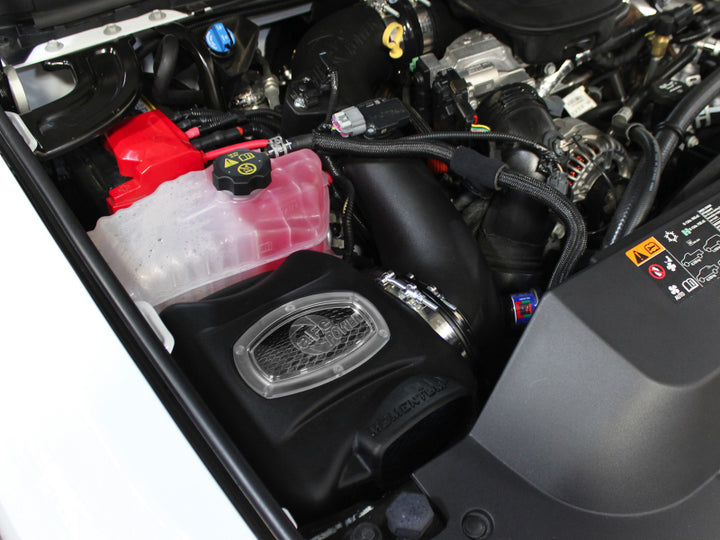 aFe Momentum HD Pro DRY S Stage 2 Intake System 11-16 GM Diesel Trucks V8-6.6L (td) LML - Bull Strap
