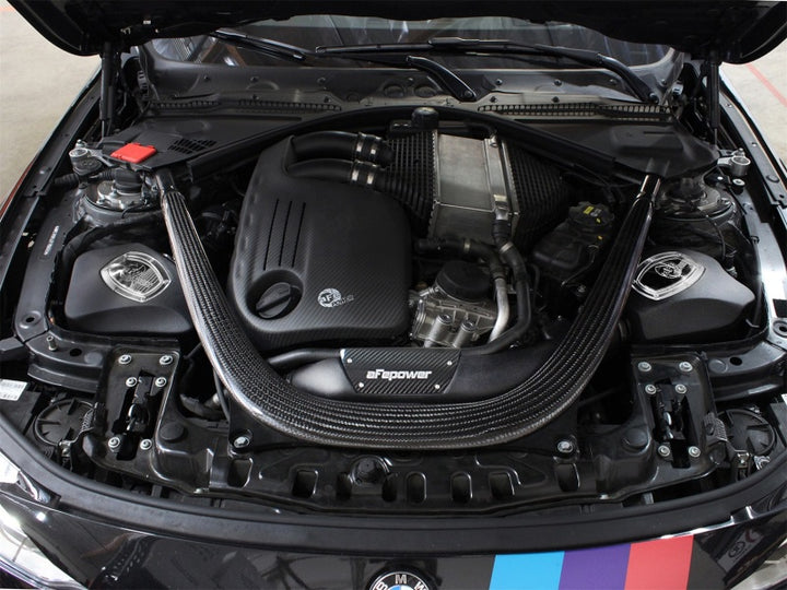 aFe Momentum Pro DRY S Cold Air Intake System 15-18 BMW M3/M4 (F80/82/83) L6 3.0L (tt) S55 - Bull Strap