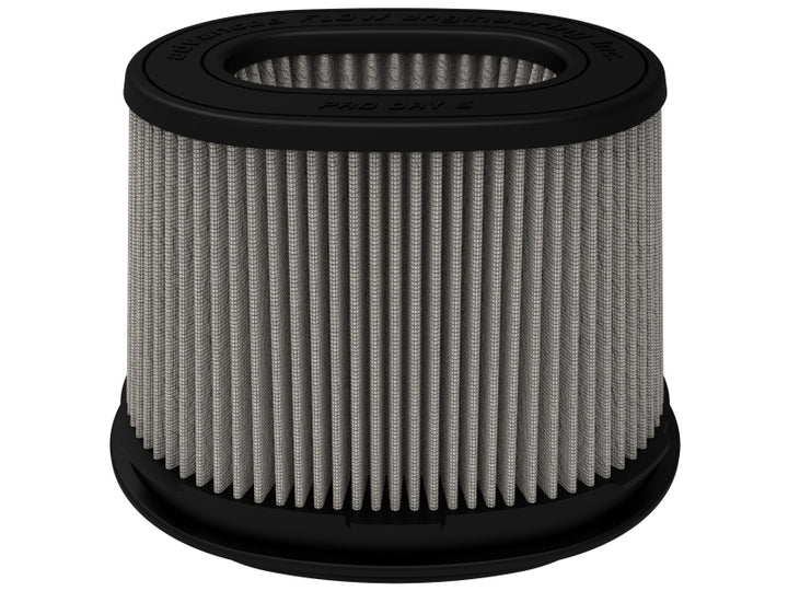 aFe Momentum Pro DRY S Univ Air Filter 6-3/4 x 4-3/4in F x 8-1/4 x 6-1/4in B x 7-1/4 x 5in T x 6in H - Bull Strap