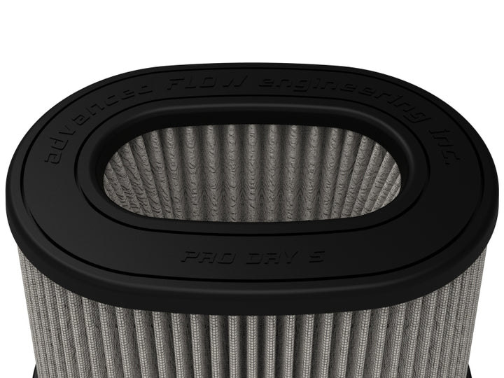 aFe Momentum Pro DRY S Univ Air Filter 6-3/4 x 4-3/4in F x 8-1/4 x 6-1/4in B x 7-1/4 x 5in T x 6in H - Bull Strap