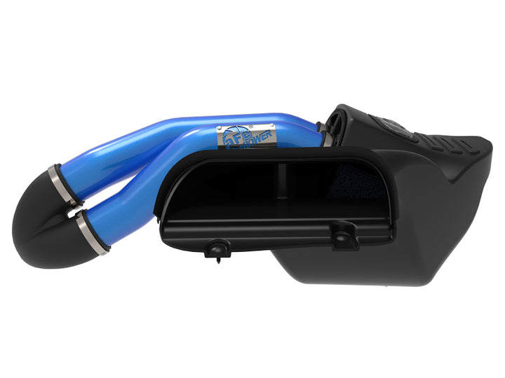 aFe Momentum XP Cold Air Intake System w/ Pro 5R Media Blue 15-19 Ford F-150 V8-5.0L - Bull Strap