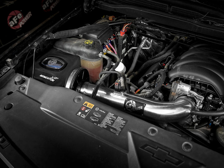 aFe Momentum XP Cold Air Intake System w/ Pro 5R Media Brushed 14-19 GM Silverado/Sierra 1500 - Bull Strap