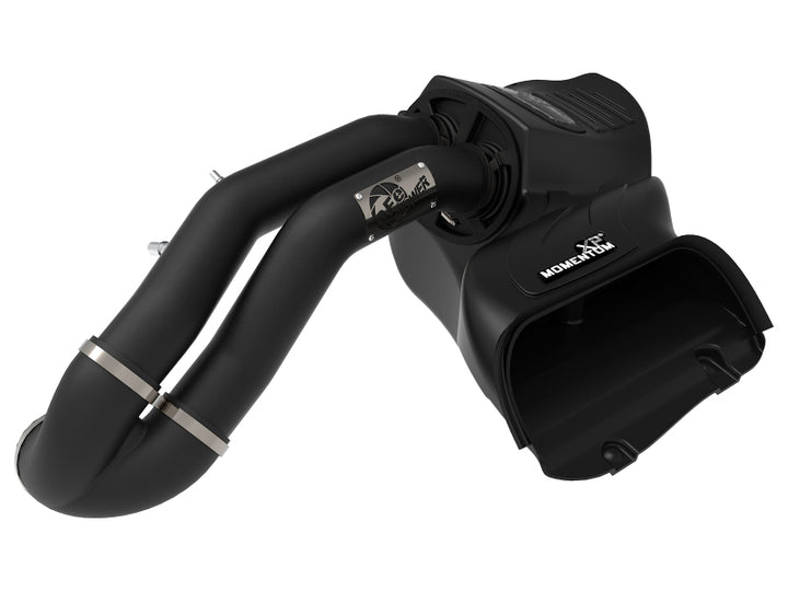 aFe Momentum XP Pro DRY S Cold Air Intake System w/ Black Aluminum Intake Tubes - Bull Strap