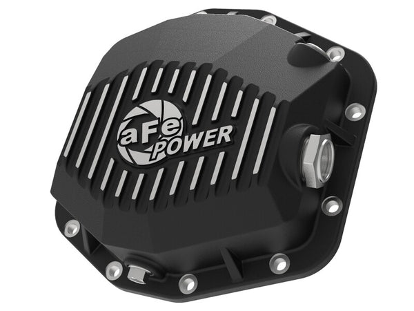 aFe POWER 2021 Ford Bronco w/ Dana M220 Differential Cover Black Street Series w/ Machined Fins - Bull Strap