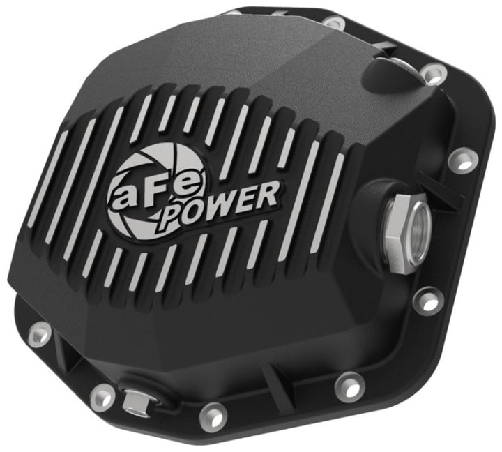 aFe POWER 2021 Ford Bronco w/ Dana M220 Differential Cover Black Street Series w/ Machined Fins - Bull Strap