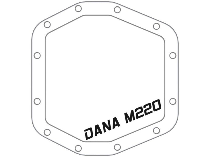 aFe POWER 2021 Ford Bronco w/ Dana M220 Differential Cover Black Street Series w/ Machined Fins - Bull Strap