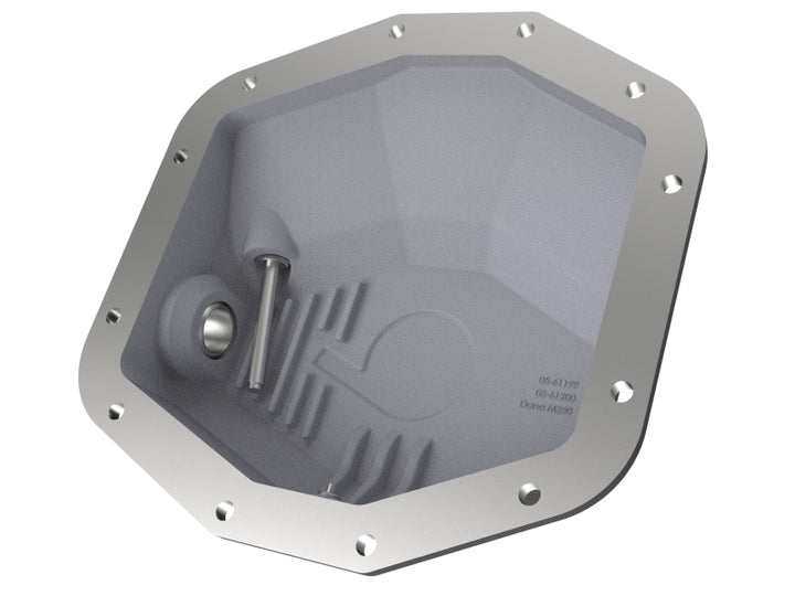 aFe POWER 21-22 Ram 1500 TRX Hemi V8 6.2L (sc) PRO Series Rear Differential Cover Black w/ Machined - Bull Strap