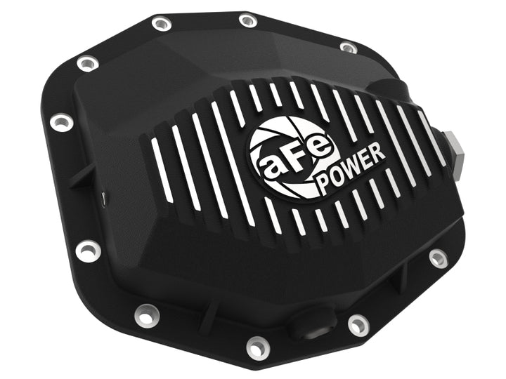 aFe POWER 21-22 Ram 1500 TRX Hemi V8 6.2L (sc) PRO Series Rear Differential Cover Black w/ Machined - Bull Strap