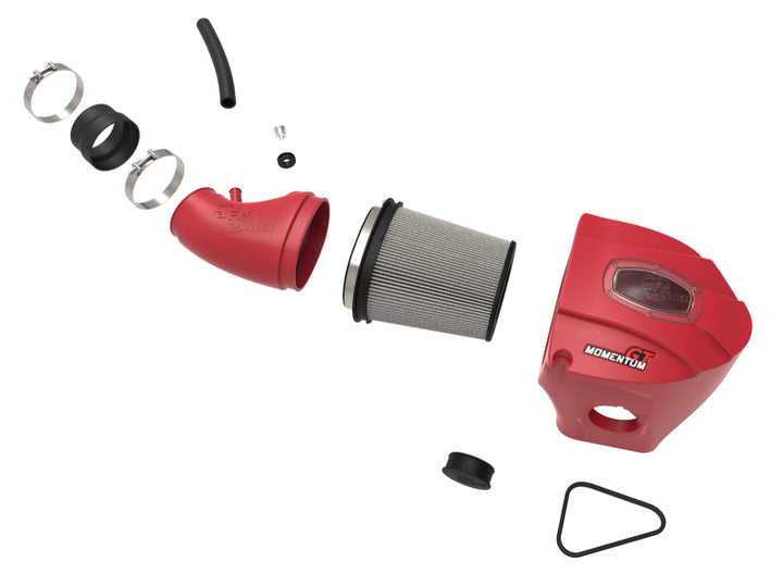 aFe POWER Momentum GT Limited Edition Cold Air Intake 11-17 Dodge Challenger/Charger SRT - Red - Bull Strap