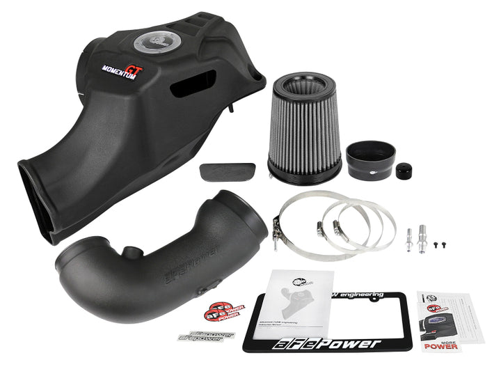 aFe POWER Momentum GT Pro Dry S Cold Air Intake System 18-19 Ford Mustang GT V8-5.0L - Bull Strap