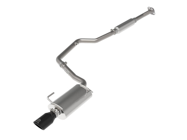aFe POWER Takeda 12-16 Subaru Impreza 2.0L 2.5in 304SS CB Exhaust w/ Black Tips - Bull Strap