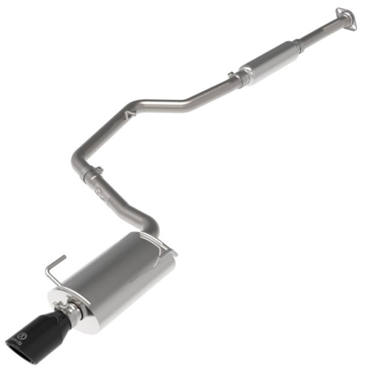 aFe POWER Takeda 12-16 Subaru Impreza 2.0L 2.5in 304SS CB Exhaust w/ Black Tips - Bull Strap