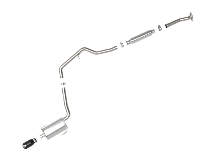 aFe POWER Takeda 12-16 Subaru Impreza 2.0L 2.5in 304SS CB Exhaust w/ Black Tips - Bull Strap