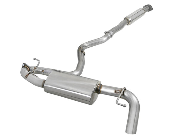 aFe POWER Takeda 2.5in 304 SS Cat-Back Exhaust System Subaru Crosstrek 18-19 H4-2.0L - Bull Strap
