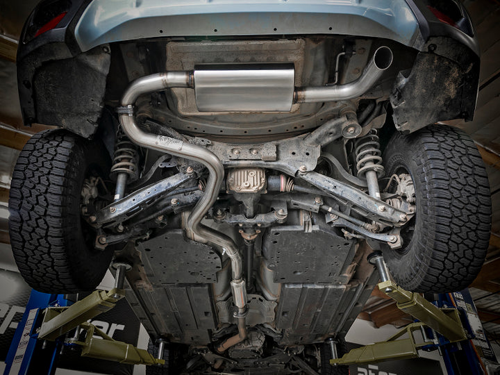 aFe POWER Takeda 2.5in 304 SS Cat-Back Exhaust System Subaru Crosstrek 18-19 H4-2.0L - Bull Strap