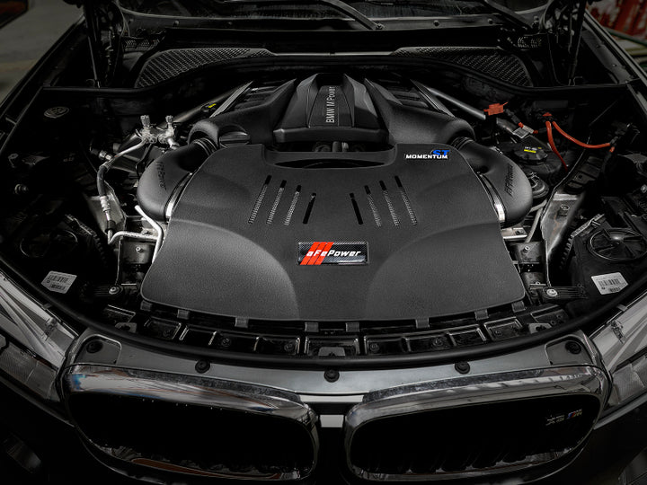 aFe Power 15-19 BMW X5 M (F85)/X6 M (F86) V8-4.4L (tt) S63 Cold Air Intake System w/ Pro DRY S Media - Bull Strap