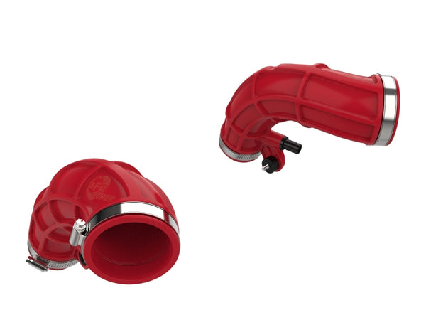 aFe Power 22-24 Toyota Land Cruiser (J300) / 22-24 Toyota Tundra V6-3.4L (tt) Red Turbo Inlet Pipes - Bull Strap