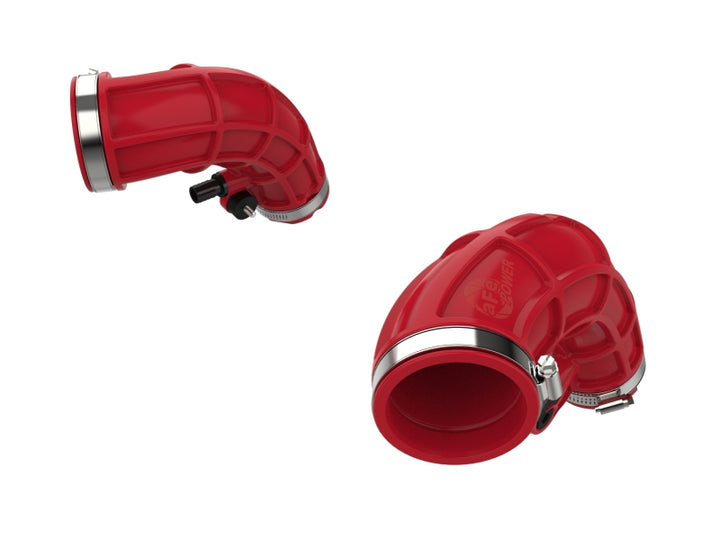 aFe Power 22-24 Toyota Land Cruiser (J300) / 22-24 Toyota Tundra V6-3.4L (tt) Red Turbo Inlet Pipes - Bull Strap