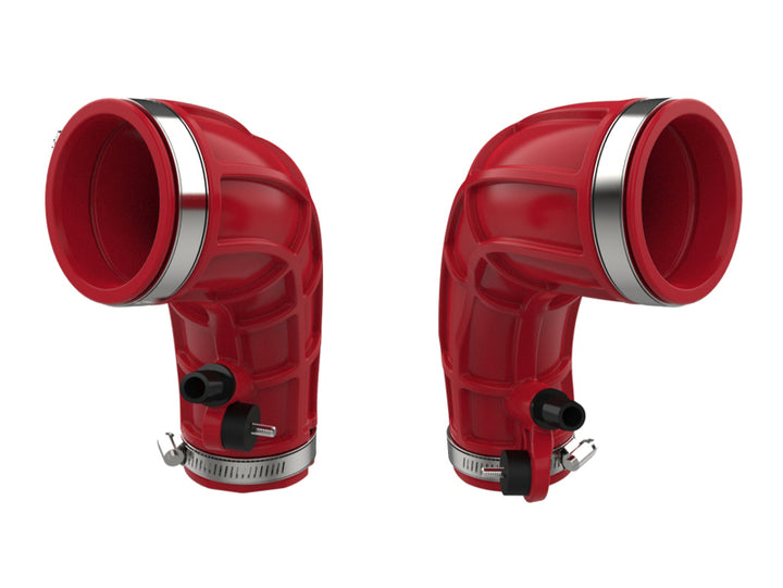 aFe Power 22-24 Toyota Land Cruiser (J300) / 22-24 Toyota Tundra V6-3.4L (tt) Red Turbo Inlet Pipes - Bull Strap
