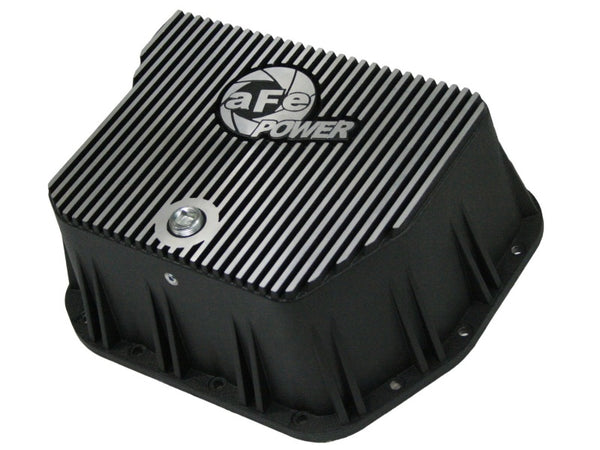 aFe Power Cover Trans Pan Machined COV Trans Pan Dodge Diesel Trucks 94-07 L6-5.9L (td) Machined - Bull Strap