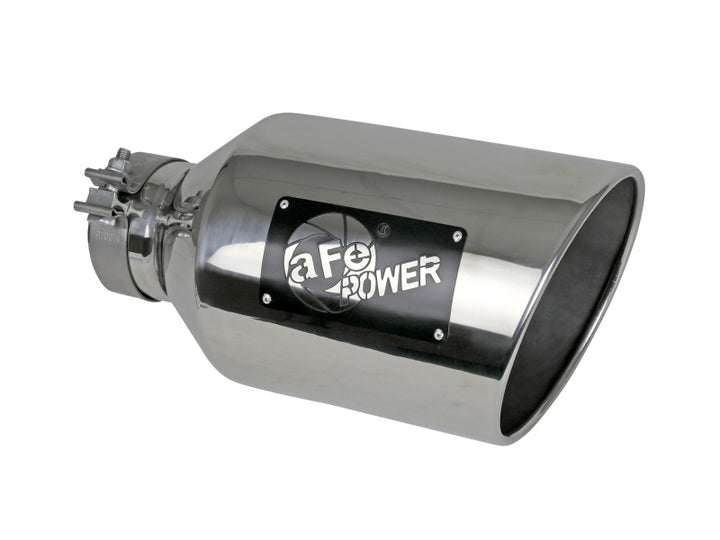 aFe Power MACH Force-Xp 304 Stainless Steel Clamp-on Exhaust Tip - Polished - Bull Strap