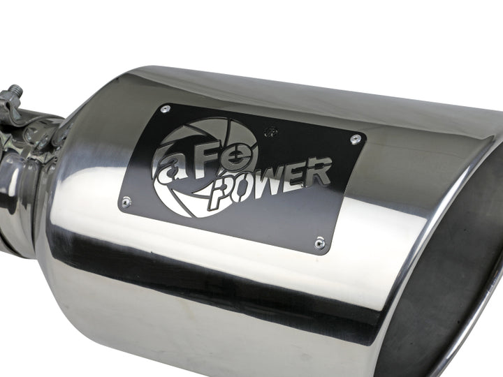 aFe Power MACH Force-Xp 304 Stainless Steel Clamp-on Exhaust Tip - Polished - Bull Strap