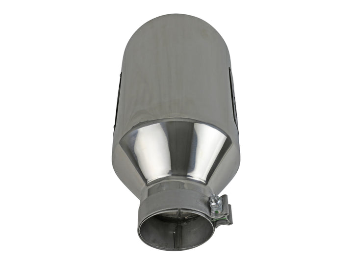 aFe Power MACH Force-Xp 304 Stainless Steel Clamp-on Exhaust Tip - Polished - Bull Strap