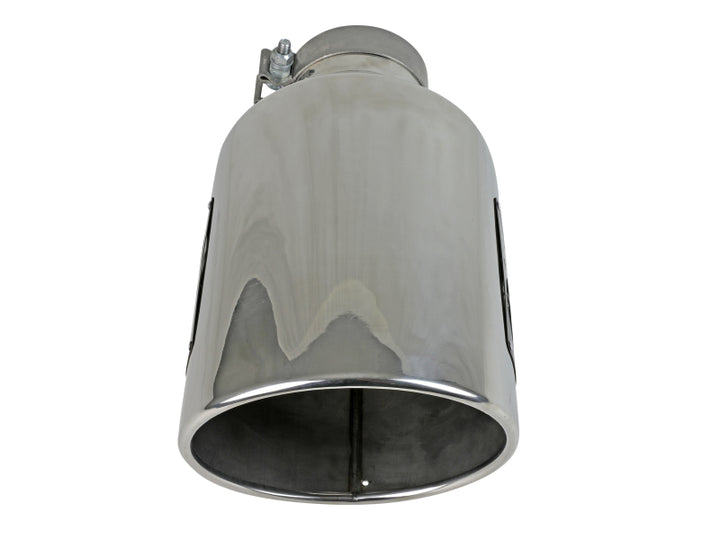 aFe Power MACH Force-Xp 304 Stainless Steel Clamp-on Exhaust Tip - Polished - Bull Strap