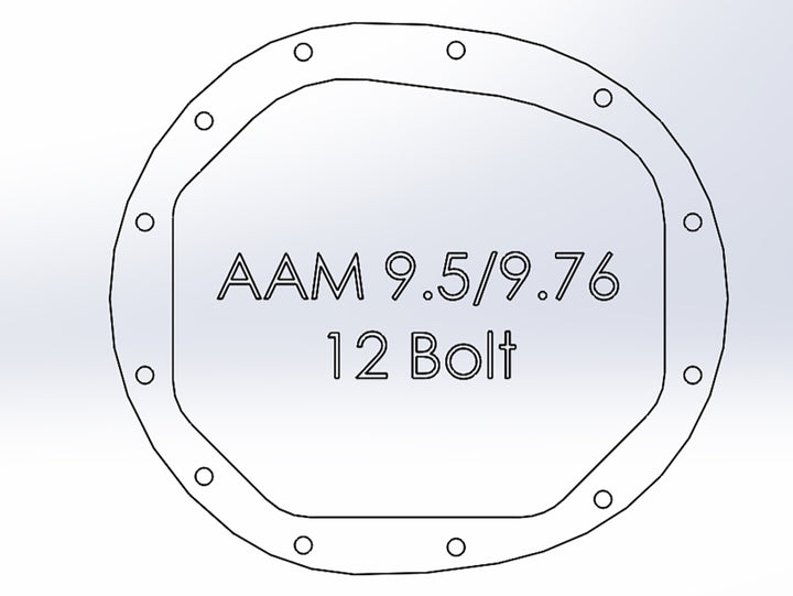 aFe Power Pro Series AAM 9.5/9.76 Rear Diff Cover Black w/Mach Fins 14-19 GM Silverado/Sierra 1500 - Bull Strap
