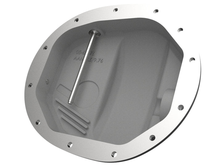 aFe Power Pro Series AAM 9.5/9.76 Rear Diff Cover Black w/Mach Fins 14-19 GM Silverado/Sierra 1500 - Bull Strap