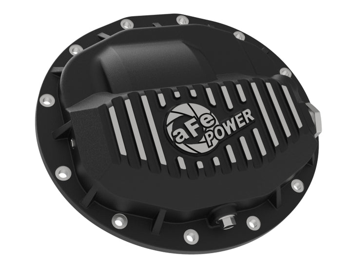 aFe Power Pro Series Rear Differential Cover Black w/ Machined Fins 13-18 RAM Diesel Trucks L6-6.7L - Bull Strap