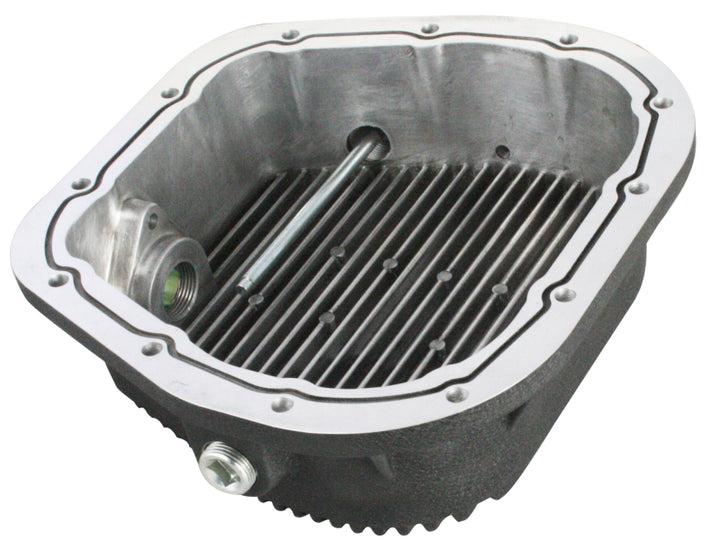 aFe Power Rear Differential Cover (Machined) 12 Bolt 9.75in 11-13 Ford F-150 EcoBoost V6 3.5L (TT) - Bull Strap