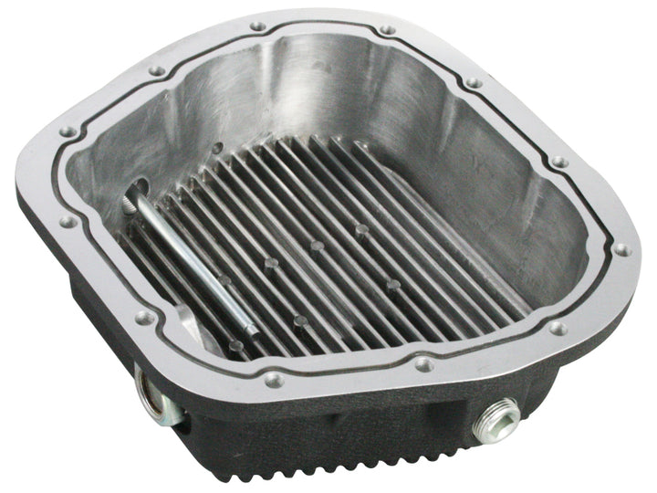 aFe Power Rear Differential Cover (Machined) 12 Bolt 9.75in 11-13 Ford F-150 EcoBoost V6 3.5L (TT) - Bull Strap