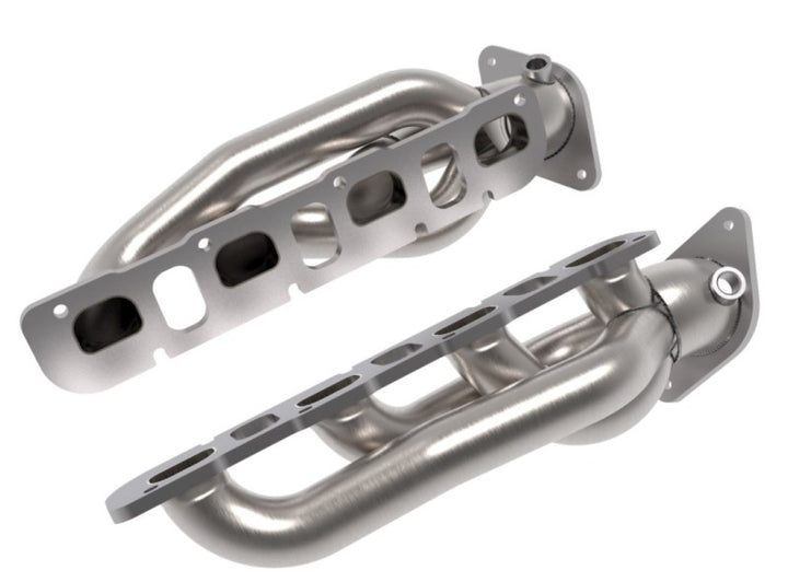 aFe Power Twisted Steel 304SS Shorty Header 2021 Ram 1500 TRX V8-6.2L (uncoated) - Bull Strap