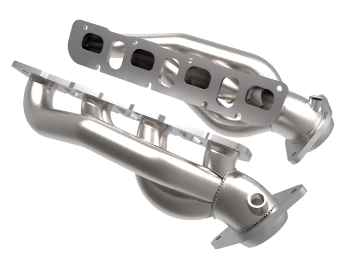 aFe Power Twisted Steel 304SS Shorty Header 2021 Ram 1500 TRX V8-6.2L (uncoated) - Bull Strap