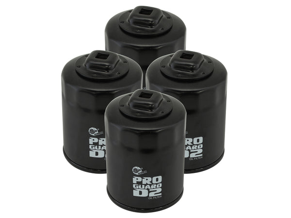 aFe Pro GUARD D2 Oil Filter 99-14 Nissan Trucks / 01-15 Honda Cars (4 Pack) - Bull Strap