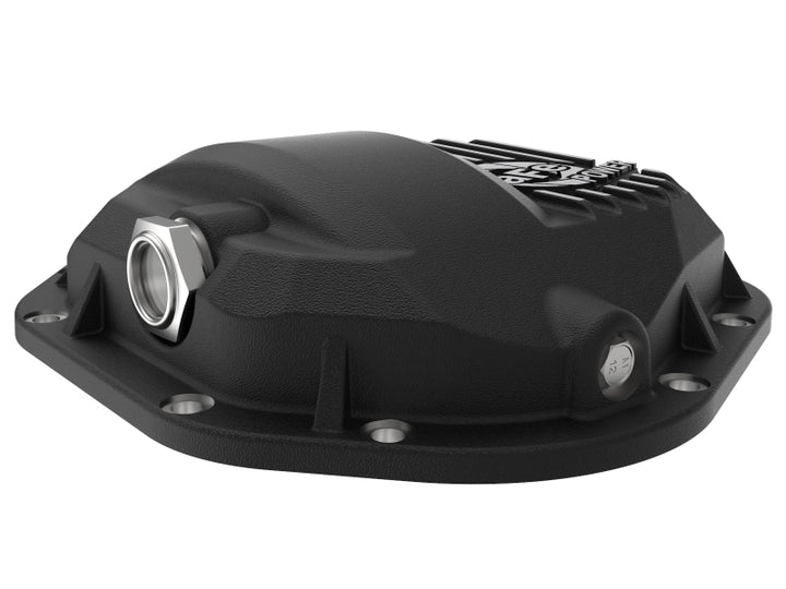 aFe Pro Series Dana 60 Front Differential Cover Black w/ Machined Fins 17-20 Ford Trucks (Dana 60) - Bull Strap