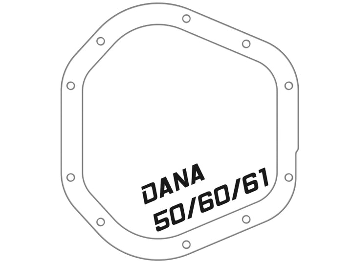aFe Pro Series Dana 60 Front Differential Cover Black w/ Machined Fins 17-20 Ford Trucks (Dana 60) - Bull Strap