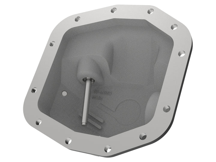 aFe Pro Series Front Differential Cover Black 2018+ Jeep Wrangler (JL) V6 3.6L (Dana M186) - Bull Strap