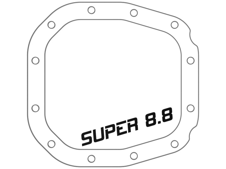 aFe Pro Series Rear Differential Cover Black w/ Fins 15-19 Ford F-150 (w/ Super 8.8 Rear Axles) - Bull Strap