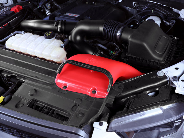 aFe Quantum Cold Air Intake System Scoop 15-20 Ford F150/Raptor V6-2.7L / V6-3.5L / V8-5.0L - Bull Strap