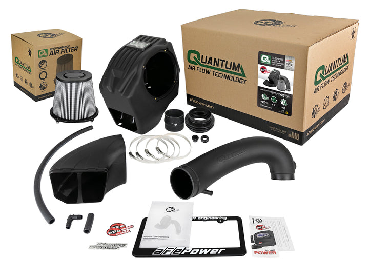 aFe Quantum Cold Air Intake System w/ Pro Dry S Media 09-18 RAM 1500 V8-5.7L Hemi - Bull Strap