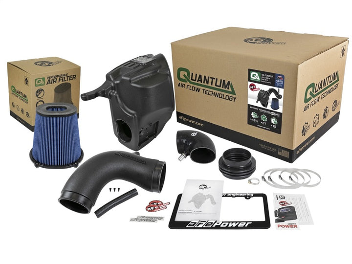 aFe Quantum Pro 5R Cold Air Intake System 13-18 Dodge Cummins L6-6.7L - Oiled - Bull Strap
