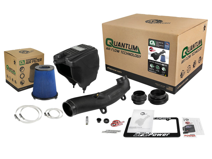 aFe Quantum Pro 5R Cold Air Intake System 18-19 Jeep Wrangler (JL) V6-3.6L - Bull Strap